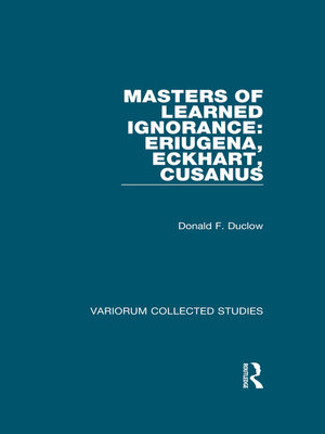 cover image of Masters of Learned Ignorance